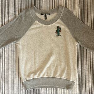 Medium light sweatshirt cactus patch